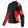 Motorcycle Jackets Dainese Racing 4 Lady Black Fluo Red
