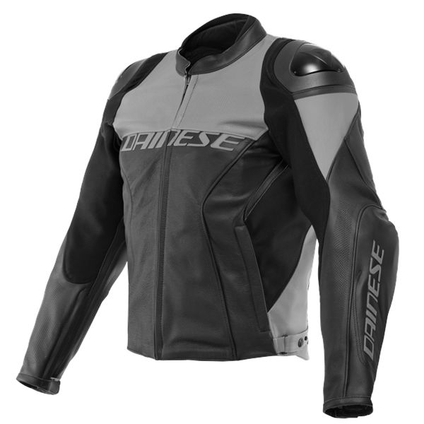 Motorcycle Jackets Dainese Racing 4 Perforated Black Charcoal Grey