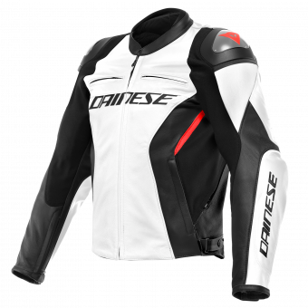 Motorcycle Jackets Dainese Racing 4 White Black
