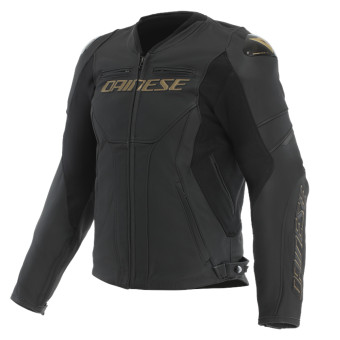 Motorcycle Jackets Dainese Racing 5 Leather Black Gold