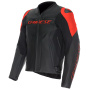 Motorcycle Jackets Dainese Racing 5 Leather Black Red Fluo