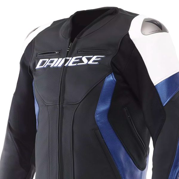 Dainese Racing 5 Leather White Blue Black