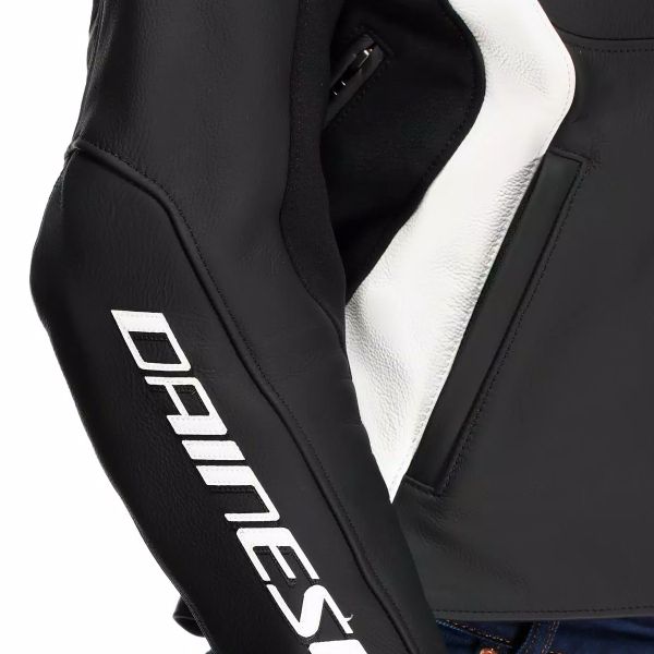 Dainese Racing 5 Leather Woman Black White