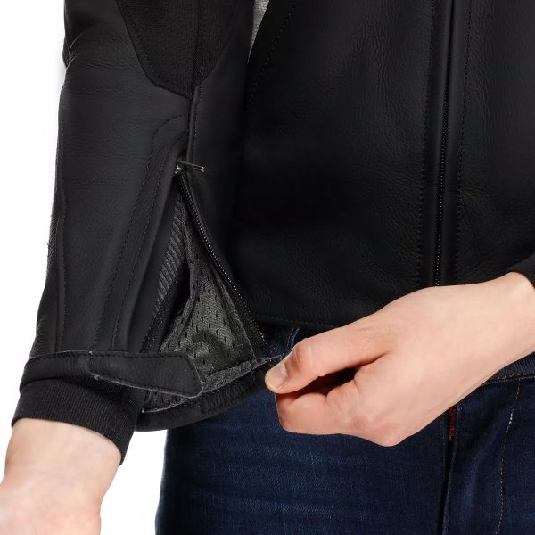 Dainese Racing 5 Leather Woman Black White