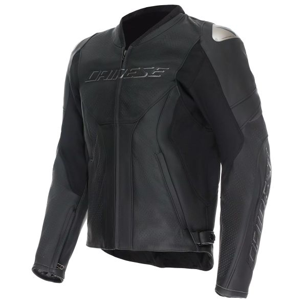 Motorcycle Jackets Dainese Racing 5 Perf Leather Black Black