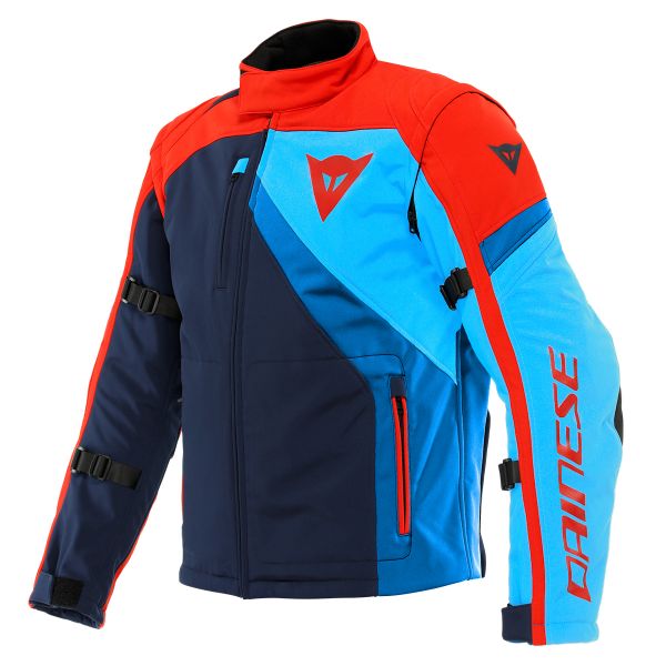 Motorcycle Jackets Dainese Ranch Gore-Tex Black Iris Lava Red Light Blue