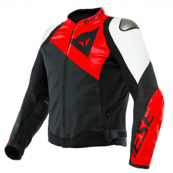 Motorcycle Jackets Dainese Sportiva Black Matt Lava Red White