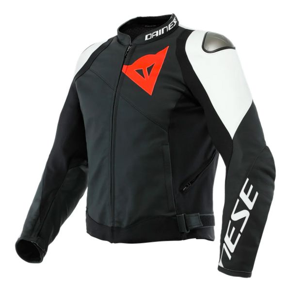 Motorcycle Jackets Dainese Sportiva Black Matt White