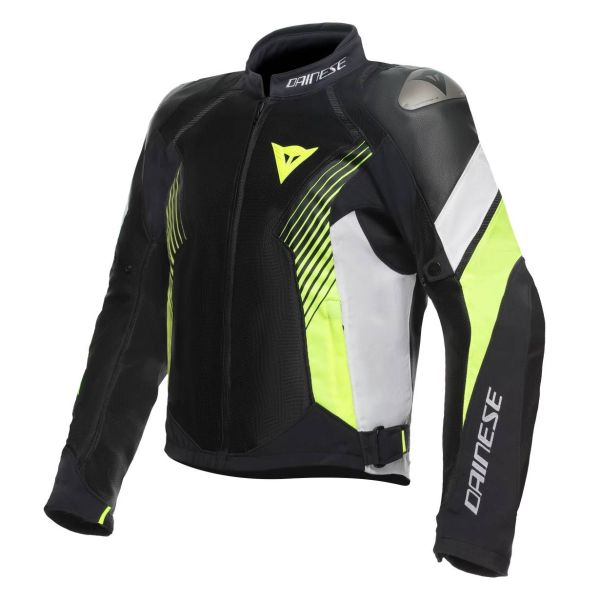 Motorcycle Jackets Dainese Super Rider Absoluteshell Black White Fluo Yellow