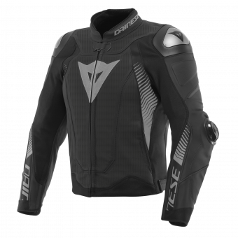 Motorcycle Jackets Dainese Super Speed 4 Leather Perf Black Matt Charcoal Grey