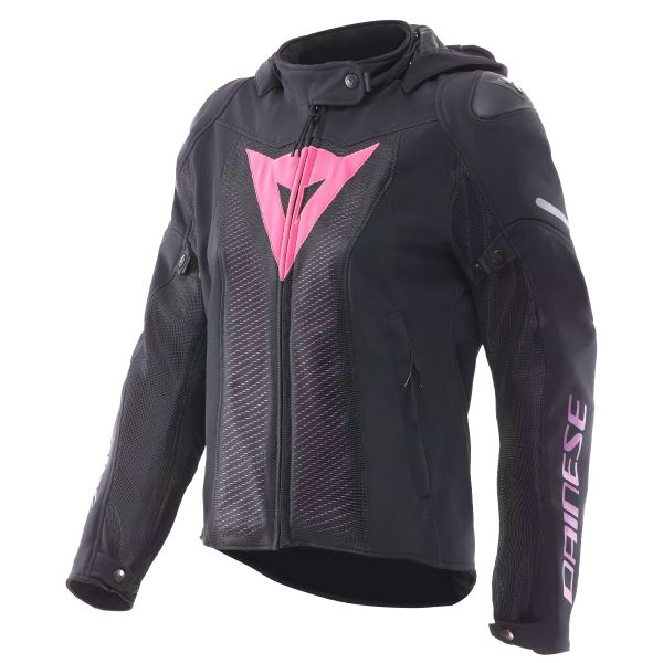 Motorcycle Jackets Dainese Super Sprint Air Tex Woman Black Pink Viola