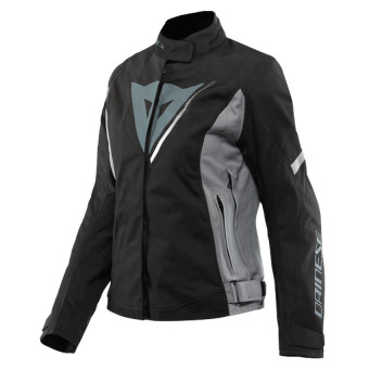 Motorcycle Jackets Dainese Veloce Lady D-Dry Black Charcoal Grey White