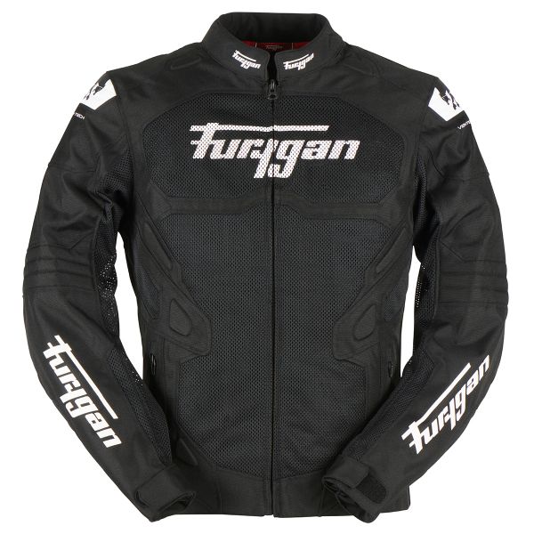Motorcycle Jackets Furygan Atom Vented Evo Black White Motorcycle Jackets Furygan Atom Vented Evo Black White
