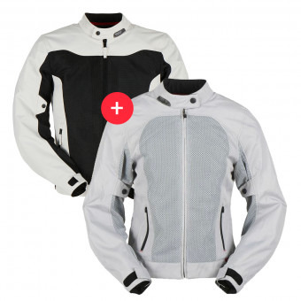 Motorcycle Jackets Furygan Duo Mistral Evo 3 Pearl Man and Woman