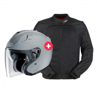 Motorcycle Jackets Furygan Genesis Mistral Evo 2 Black + FG-JET N. Grey