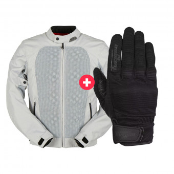 Motorcycle Jackets Furygan Genesis Mistral Evo 2 Pearl + Jet D3O Black