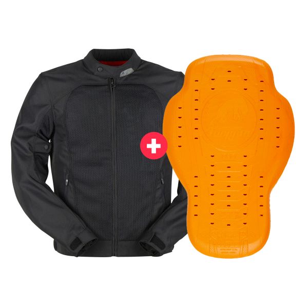 Motorcycle Jackets Furygan Genesis Mistral Lady Evo 2 Black + Back Protector D3O Viper Level 2
