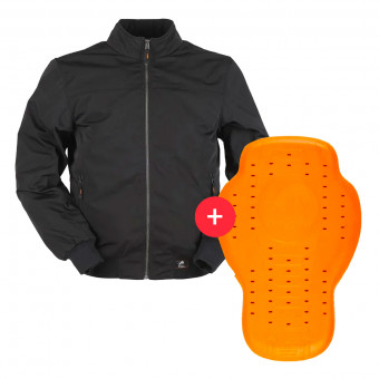 Motorcycle Jackets Furygan Kenya Evo Black + Back Protector D3O Viper Level 2
