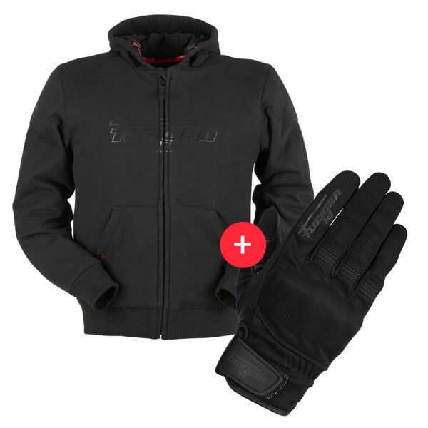 Motorcycle Jackets Furygan Luxio Evo Black + Jet D3O Black