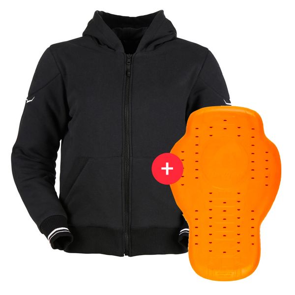 Motorcycle Jackets Furygan Luxio Lady Evo Black White + Back Protector D3O Viper Level 2