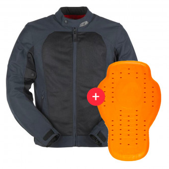 Motorcycle Jackets Furygan Mistral Evo 3 Blue Black + Back Protector D3O Viper Level 2
