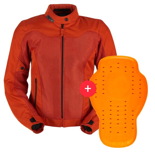 Motorcycle Jackets Furygan Mistral Lady Evo 3 Rouille + Back Protector D3O Viper Level 2