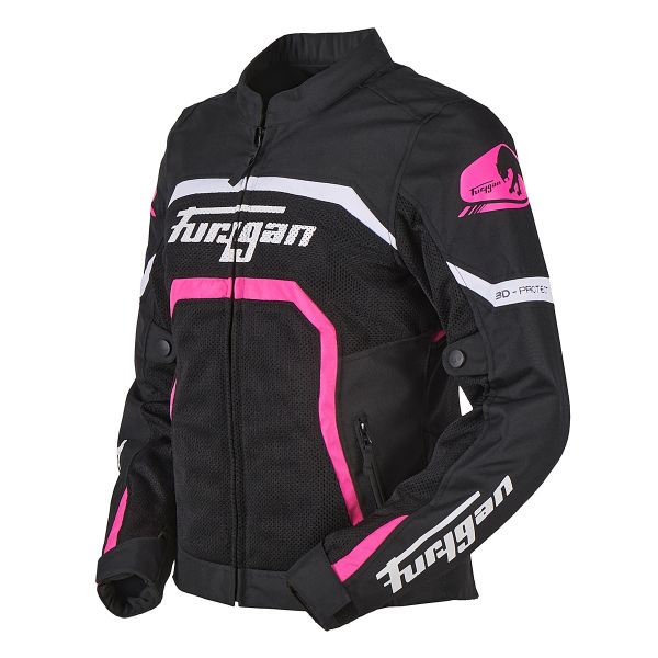 Furygan Mystic Evo Vented Black White Pink