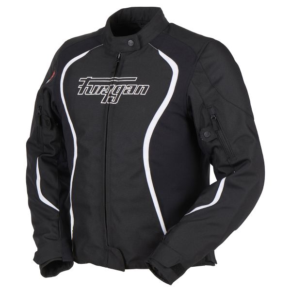 Motorcycle Jackets Furygan Odessa Black White Motorcycle Jackets Furygan Odessa Black White