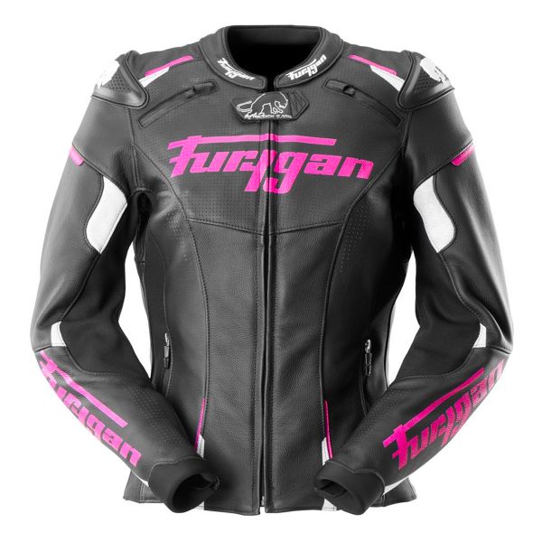 Motorcycle Jackets Furygan Raptor Lady Black White Pink Motorcycle Jackets Furygan Raptor Lady Black White Pink