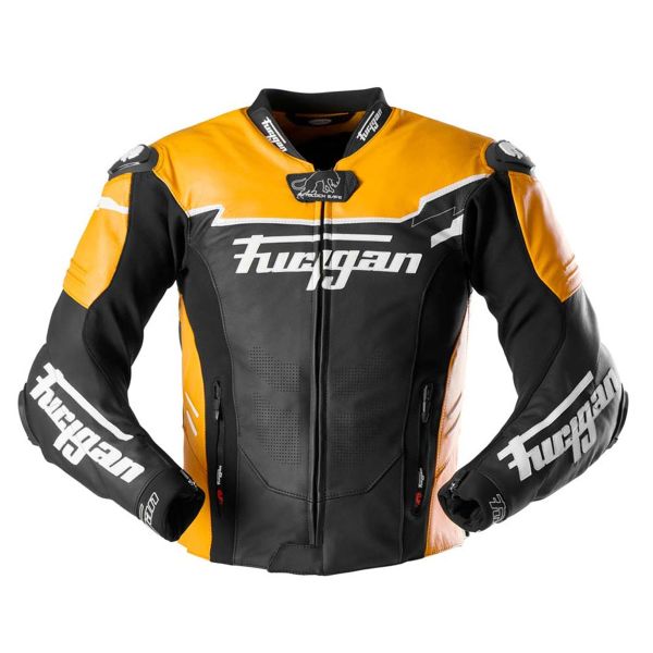 Motorcycle Jackets Furygan Signature 55 Black Yellow Fury