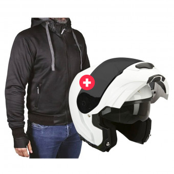 Motorcycle Jackets HARISSON Patriot Black + EXO 3000 Air White