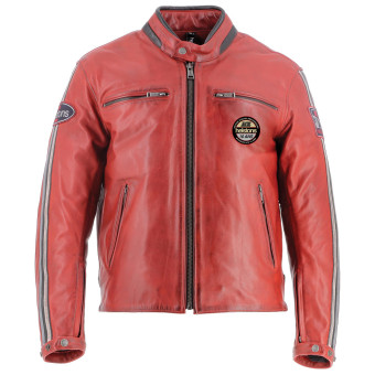 Motorcycle Jackets Helstons Ace 10 Years Leather Rag Red