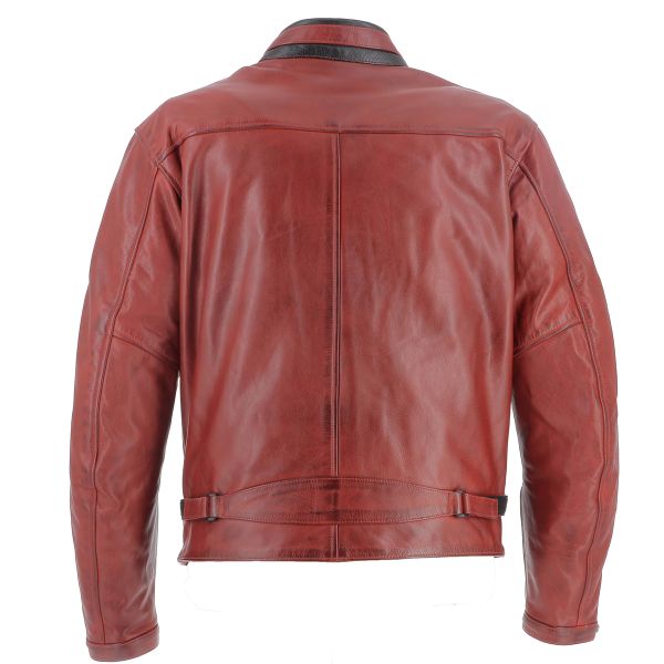 Motorcycle jacket Helstons Ace 10 Years Leather Rag Red ready to ship iCasque