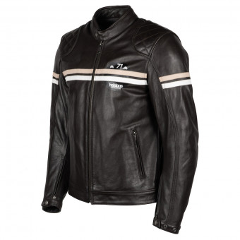 Motorcycle Jackets Helstons Chevy Leather Brown Beige White