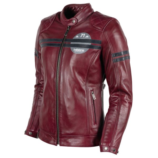 Motorcycle Jackets Helstons Chica Leather Burgundy Motorcycle Jackets Helstons Chica Leather Burgundy