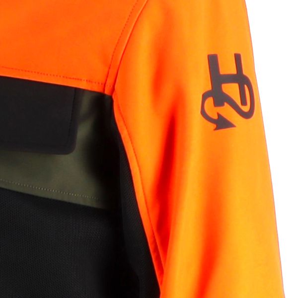 Helstons Cross Air Mesh Black Orange Khaki