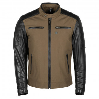 Motorcycle Jackets Helstons Cruiser Textile Leather Kaki Brown