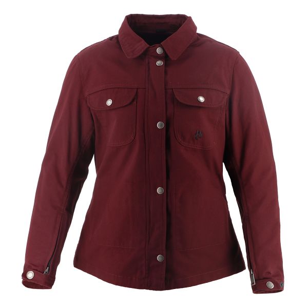Motorcycle Coats Helstons Detroit Girl Canvas Bordeaux