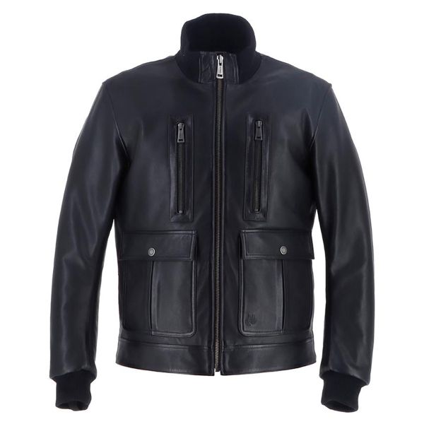 Motorcycle Jackets Helstons Downtown Leather Rag Black
