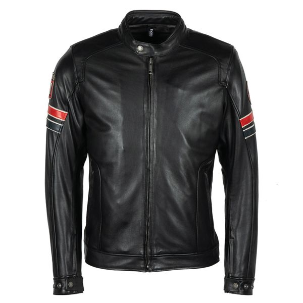 Motorcycle Jackets Helstons Elron Leather Rag Black Motorcycle Jackets Helstons Elron Leather Rag Black