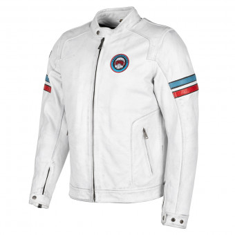 Motorcycle Jackets Helstons Elron Leather Rag White