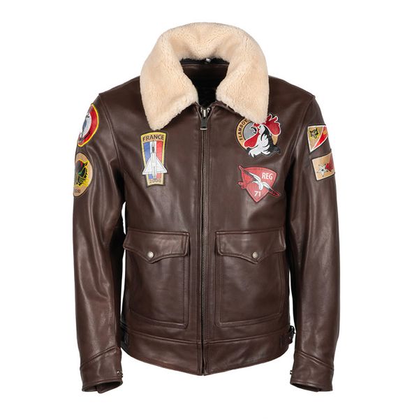 Motorcycle Jackets Helstons Esquadron Leather Rag Brown