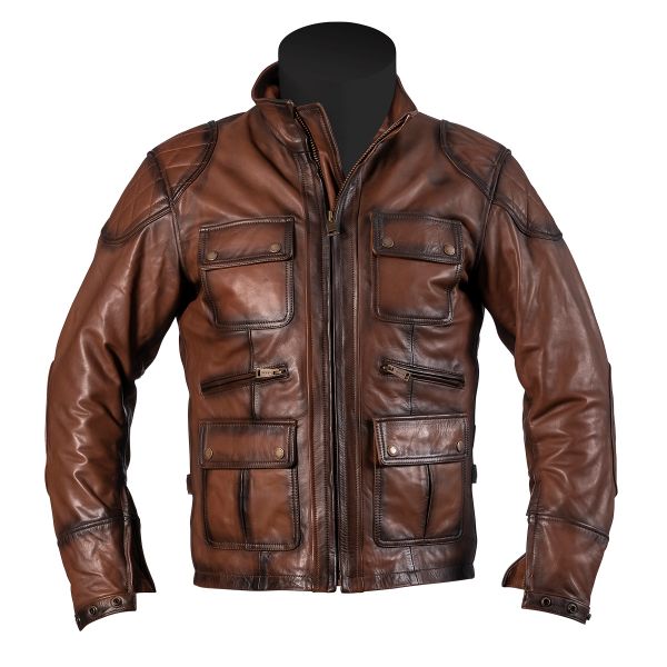 Motorcycle Jackets Helstons Hunt Rag Brown Bi-Tons