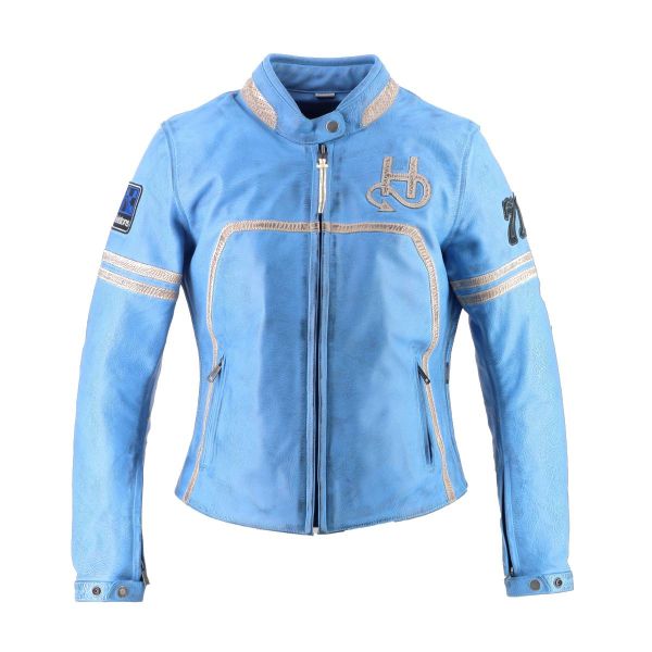 Motorcycle Jackets Helstons Indiana Leather Bleu Ciel Motorcycle Jackets Helstons Indiana Leather Bleu Ciel