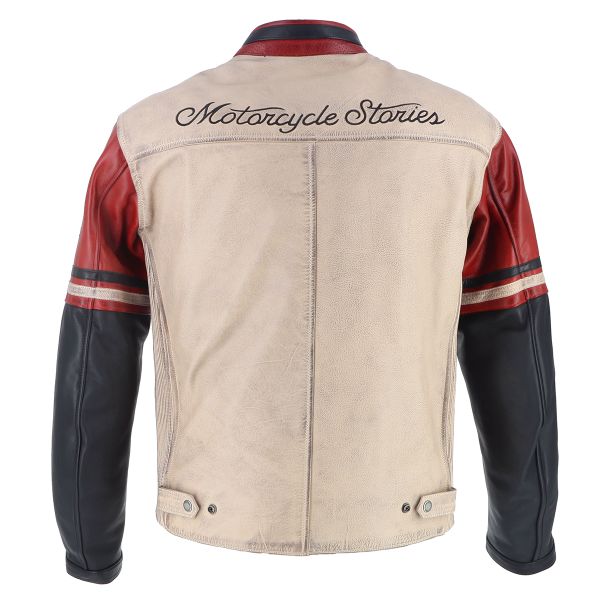 Helstons Indianapolis Leather Black Beige Red