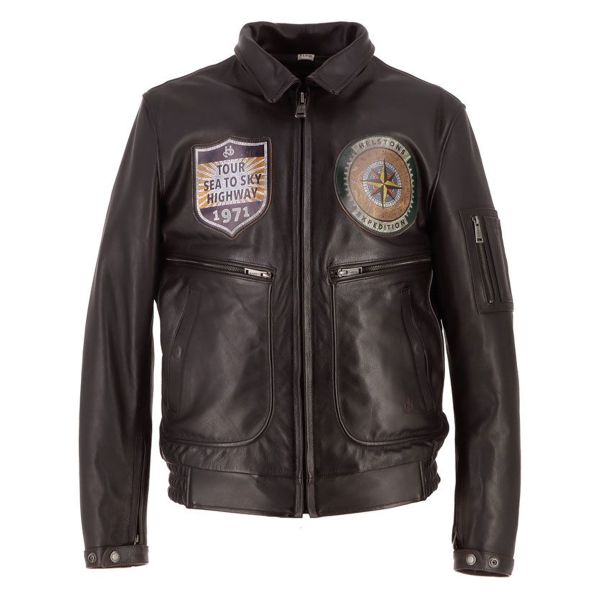 Motorcycle Jackets Helstons Jet Force Leather Rag Brown