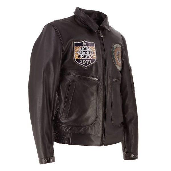 Helstons Jet Force Leather Rag Brown