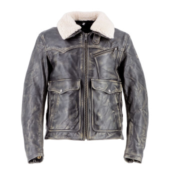 Motorcycle Jackets Helstons Ontario Leather Dirty Stoned