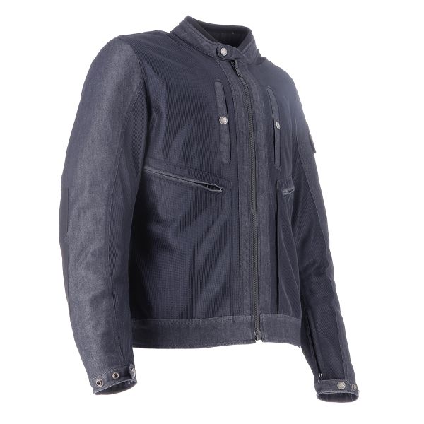 Helstons Raid Air Coton Denim Mesh Blue