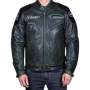 Motorcycle Jackets Helstons Trevor Leather Rag Green Black